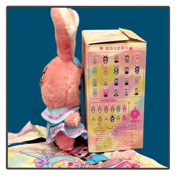 Baby Three Macaron Rabbit Stuffed Pendant - Picture 15 of 16